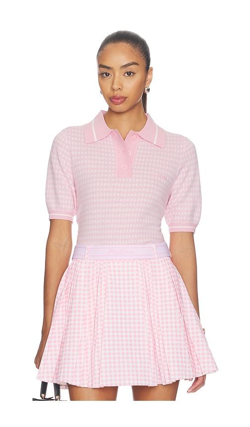 malbon x hvn mikayla polo top in blush.