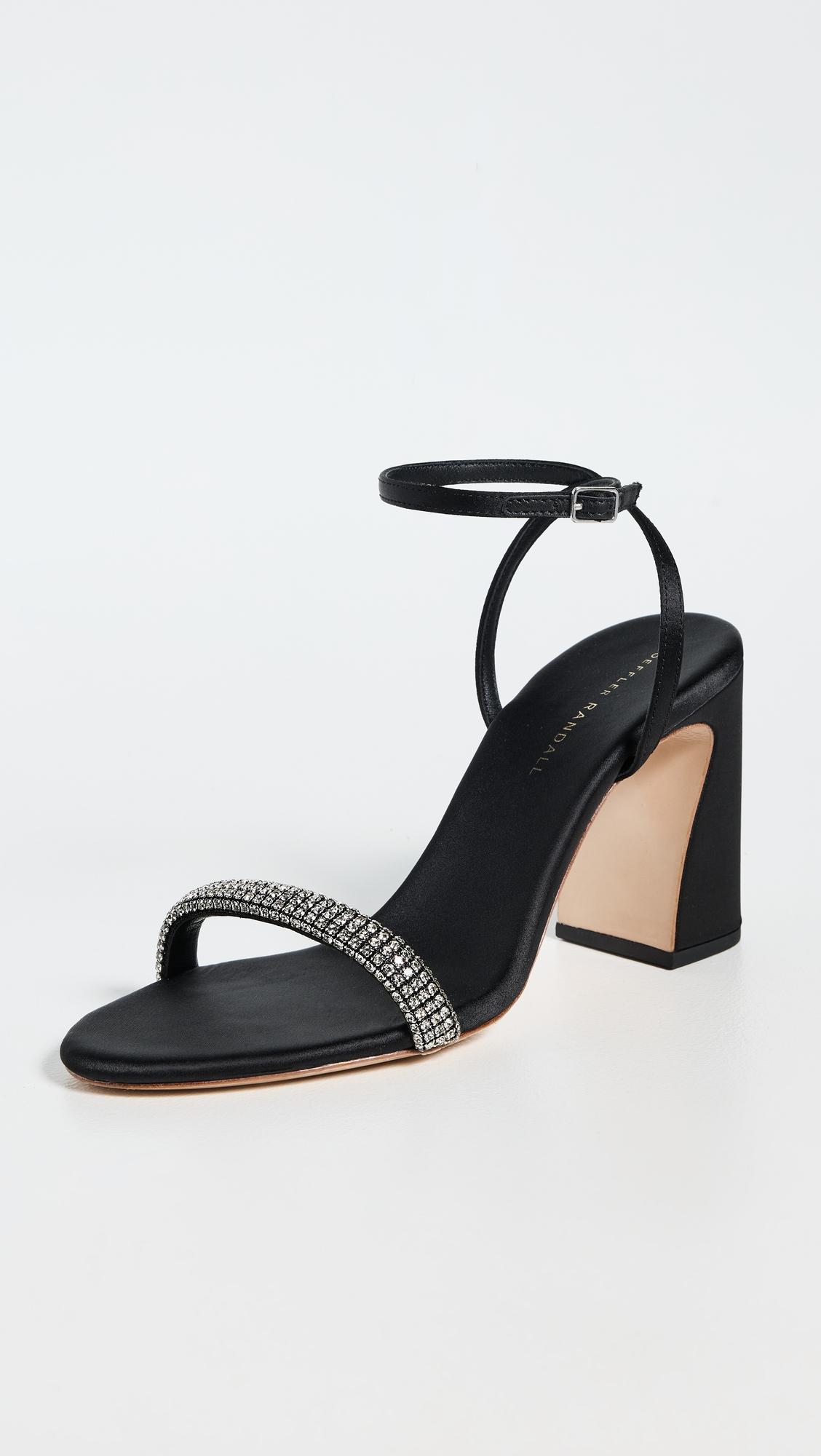 malia curved heel simple sandals with ankle wrap