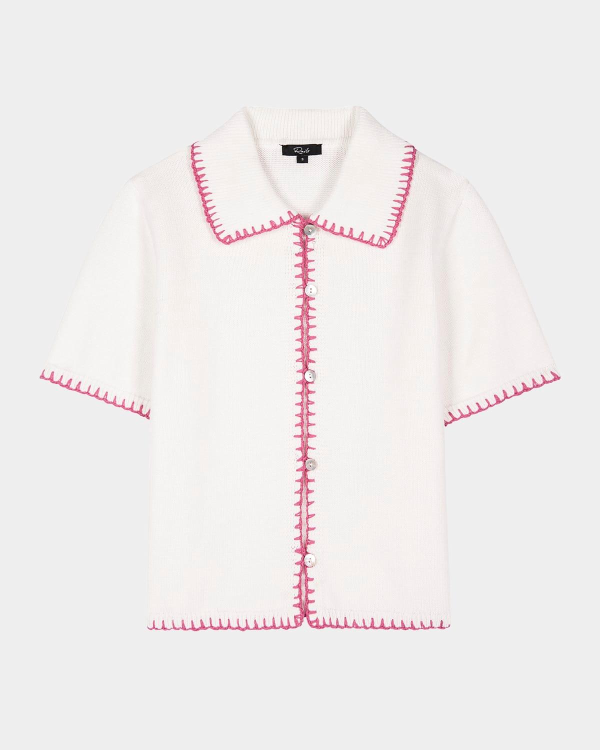 maliah contrast-trim cardigan
