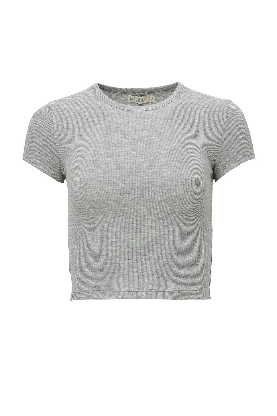 malibu collection ultra soft rib cropped tee