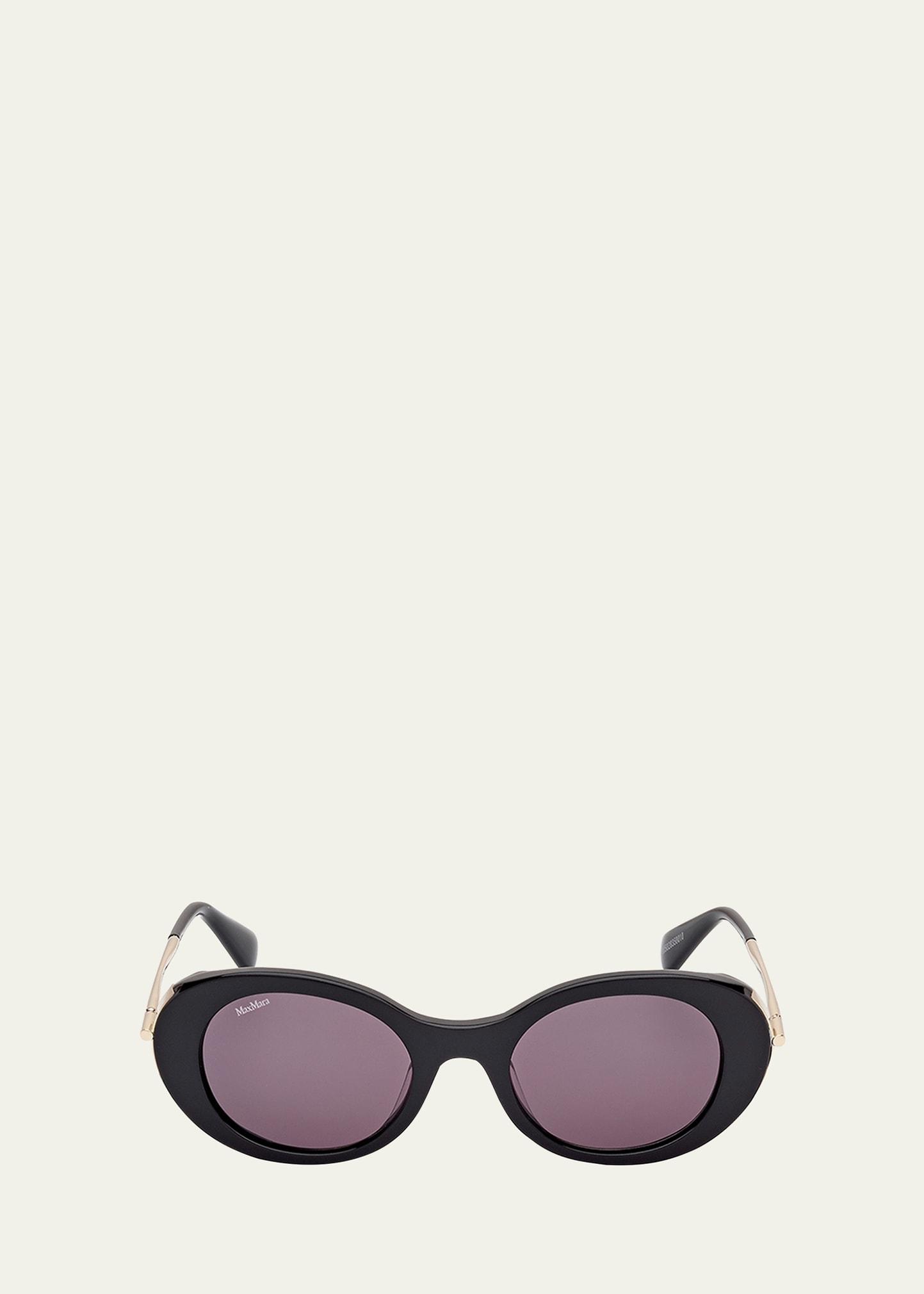 malibu10 acetate & metal round sunglasses