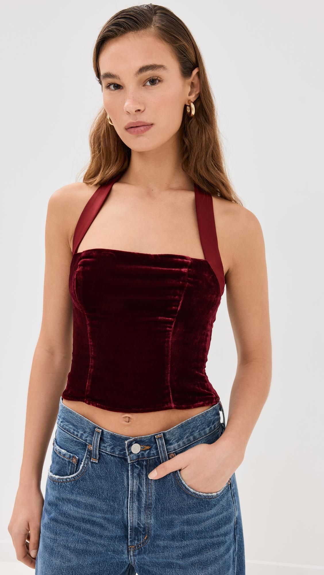 malika velvet top