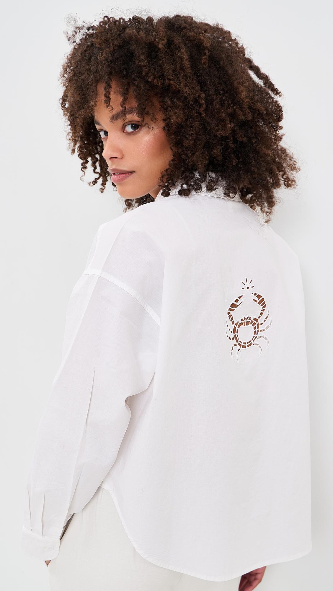 mallory poplin button down