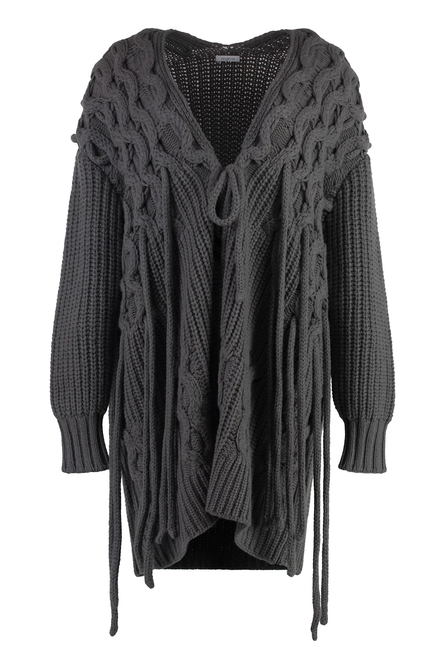 malo cable knit cardigan