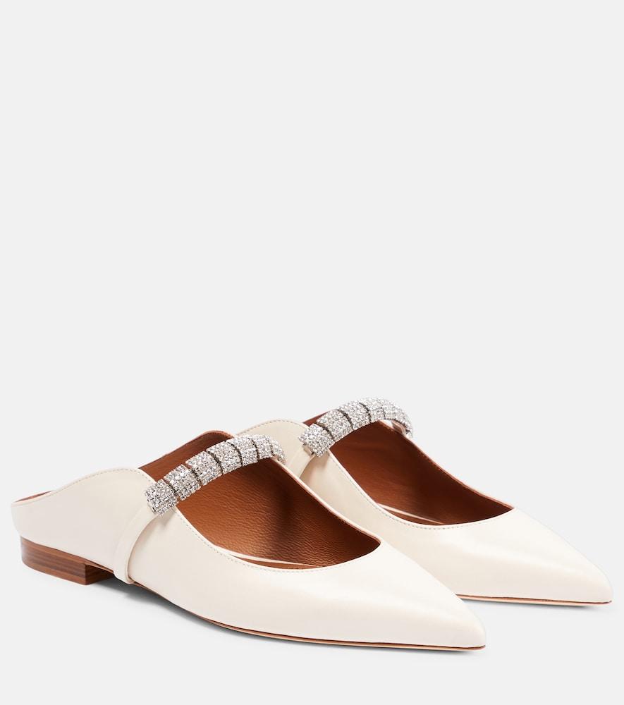 malone souliers bella embellished leather slippers
