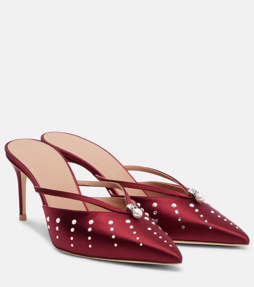 malone souliers marisa 70 embellished satin mules