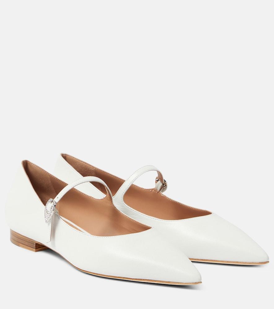 malone souliers x tabitha simmons kate leather ballet flats