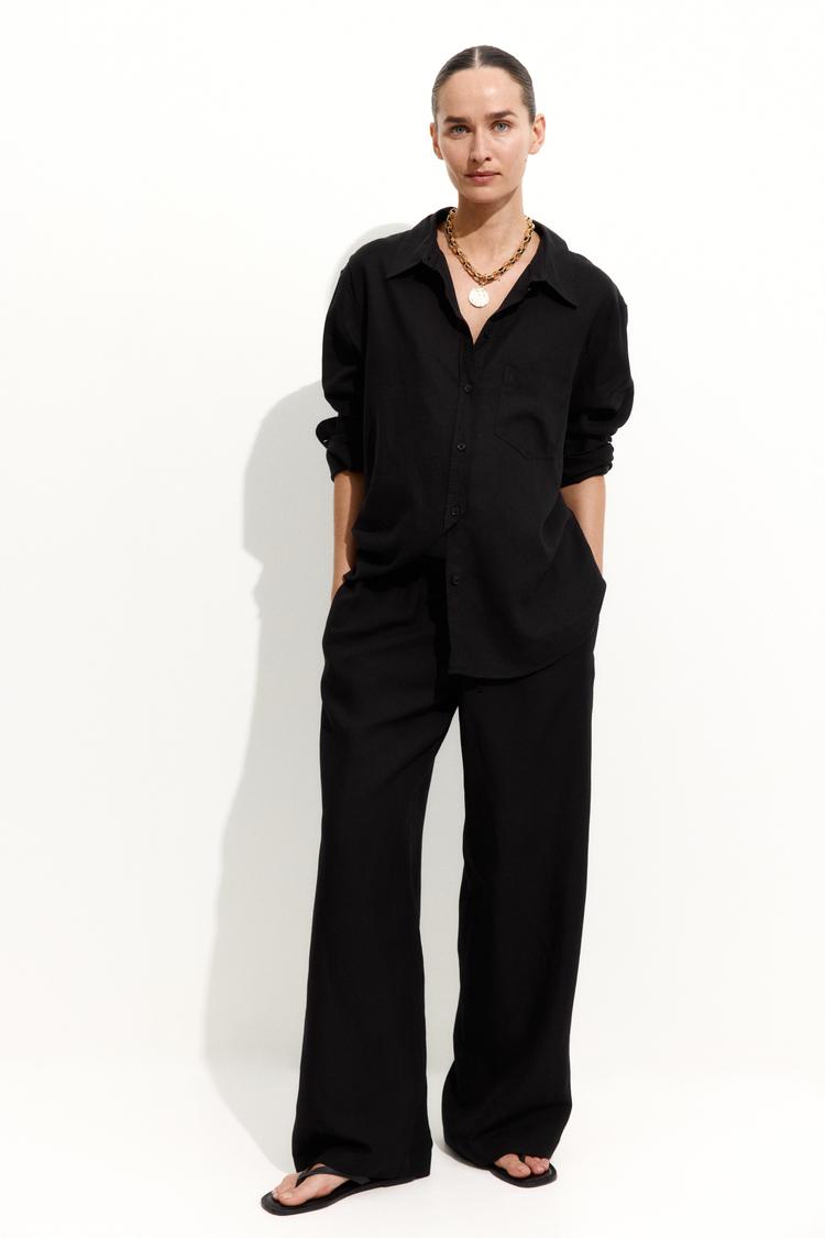 mama before & after linen-blend pants