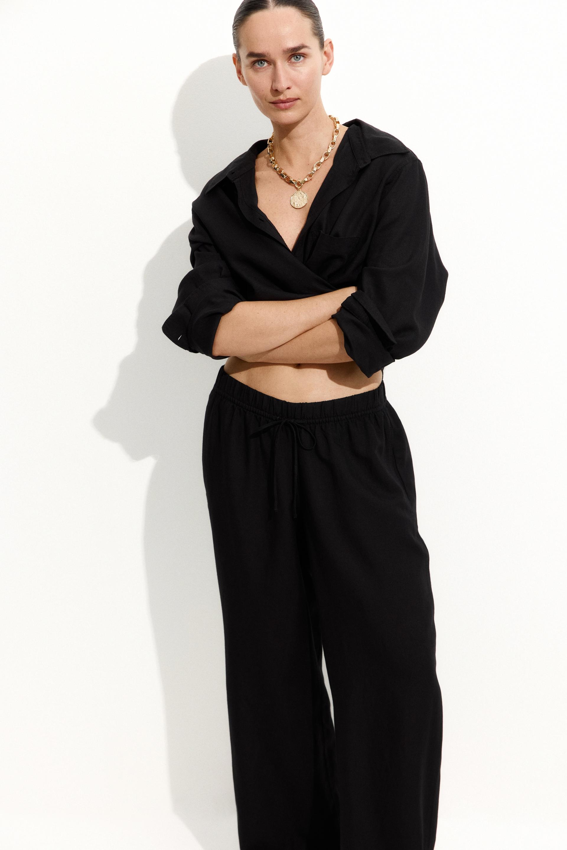 mama before & after linen-blend pants