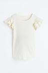 mama flutter-sleeved jersey top