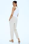 mama linen-blend pants