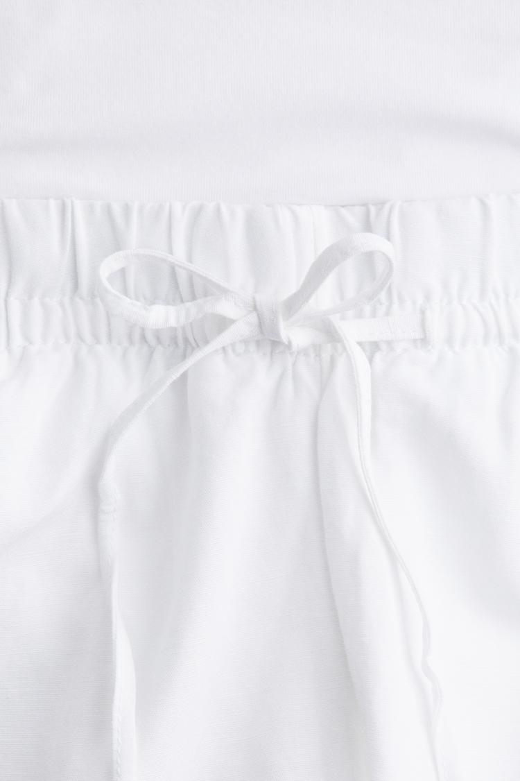 mama linen-blend pants