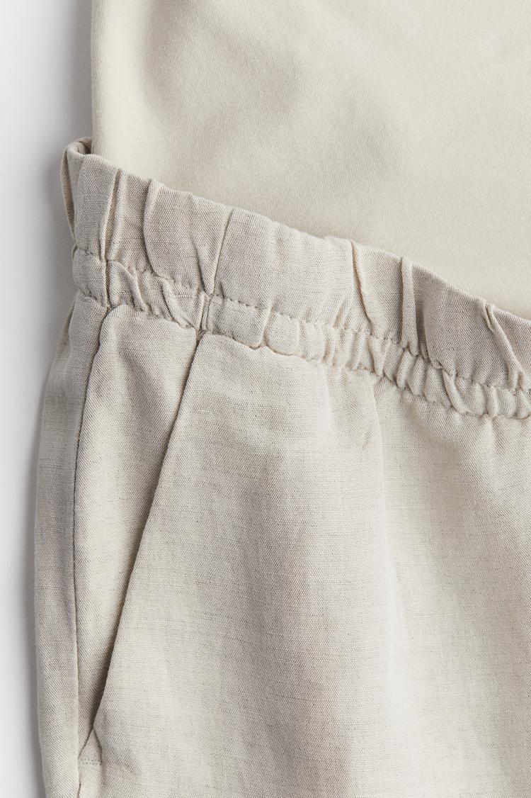 mama linen-blend pants
