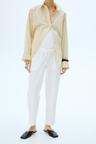 mama linen-blend pants