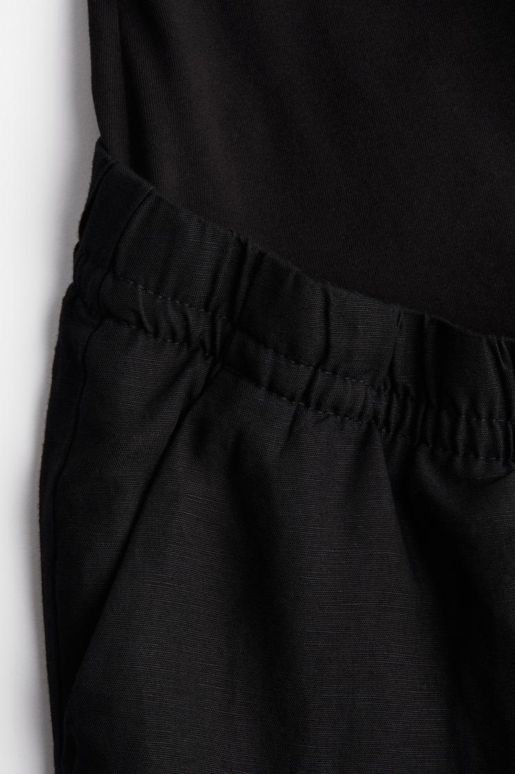 mama linen-blend pants