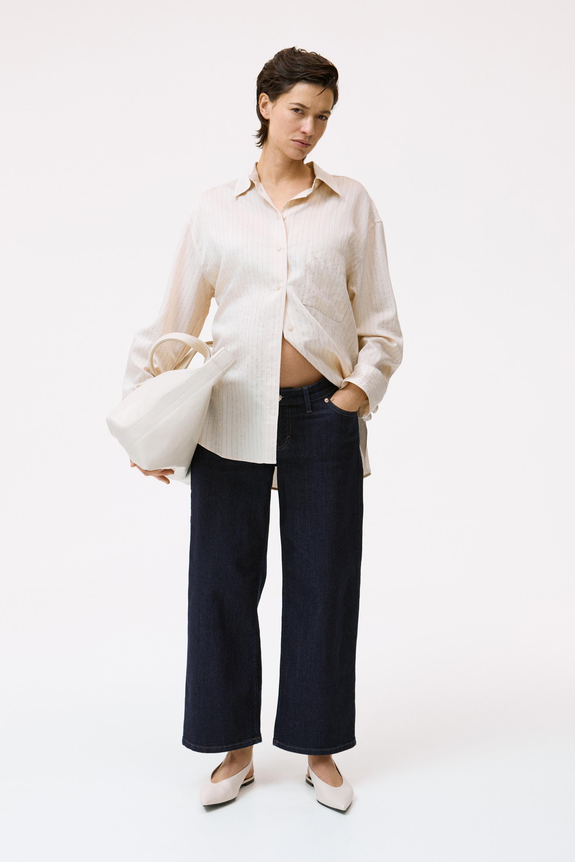 mama wide low waist ankle jeans