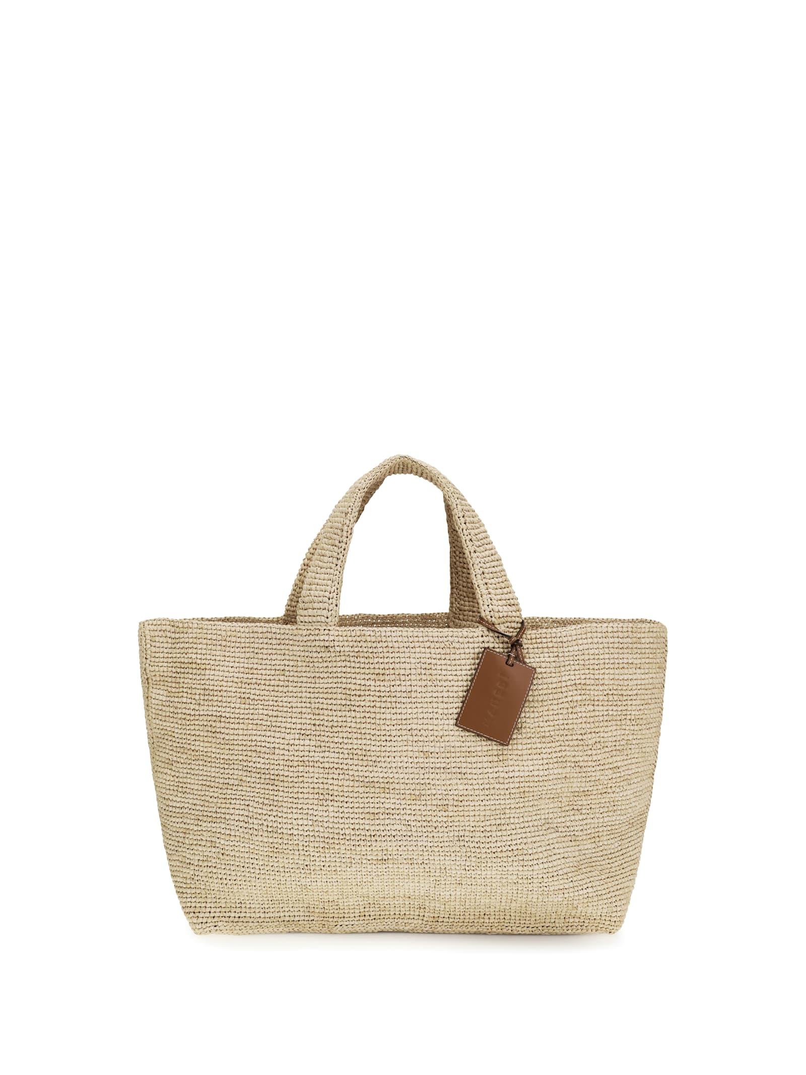 manebi large new sunset raffia tote bag