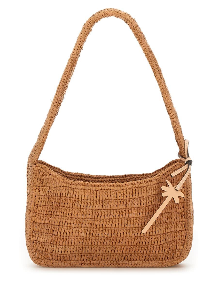 manebi raffia shoulder bag