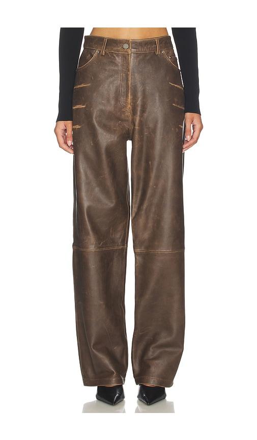 manokhi mojave pants in brown.