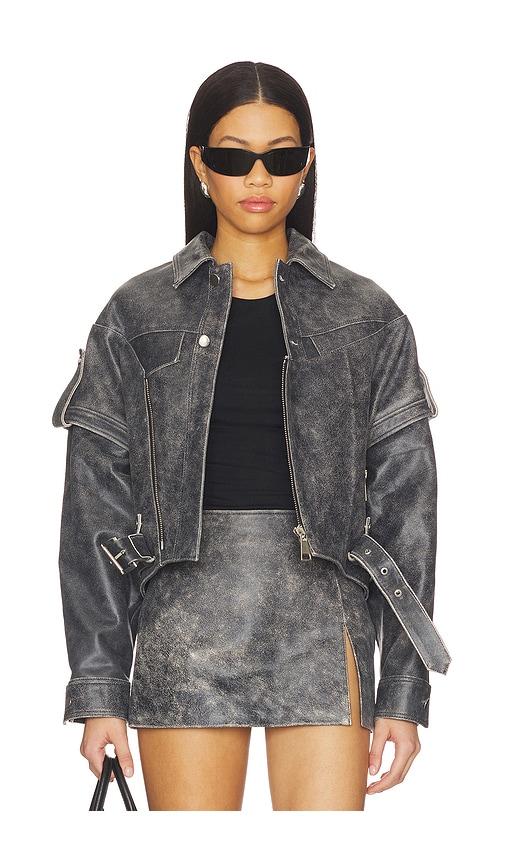 manokhi vintage oversized jacket in grey.
