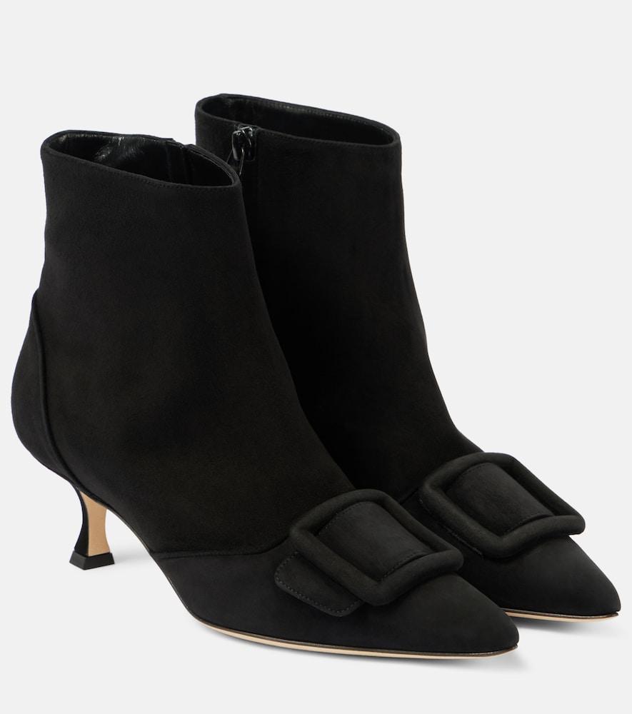manolo blahnik baylow suede ankle boots