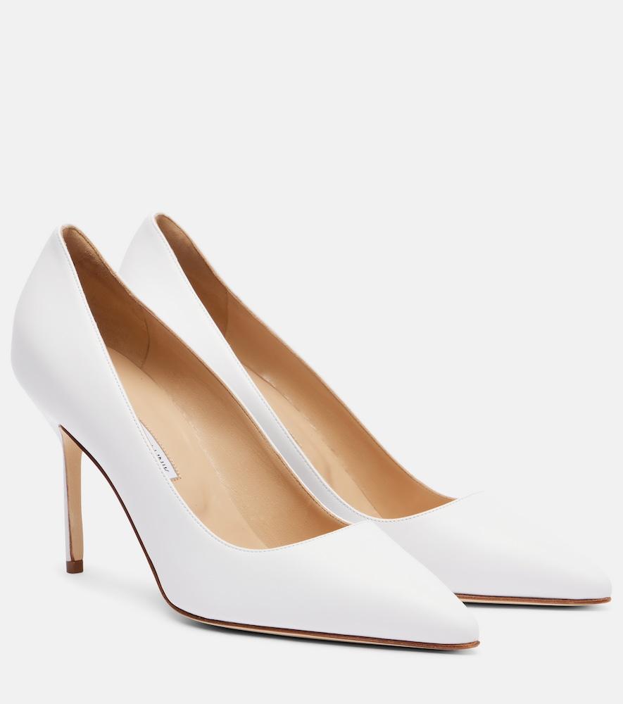manolo blahnik bb 90 leather pumps