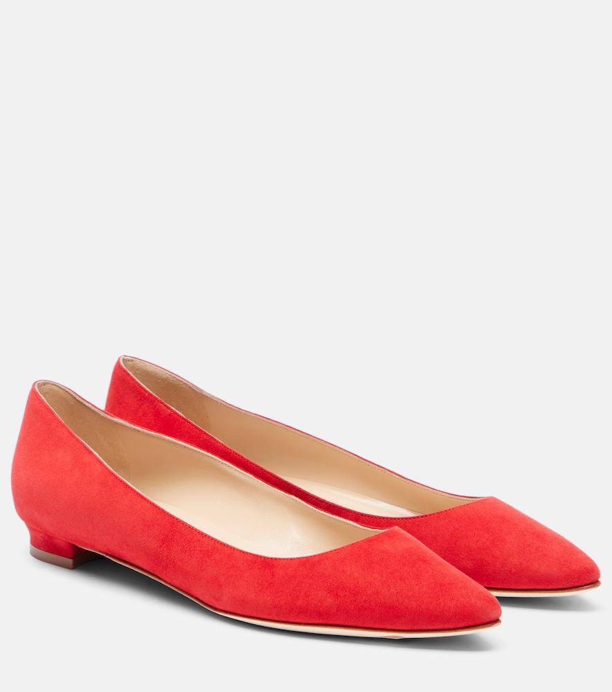 manolo blahnik bb suede ballet flats