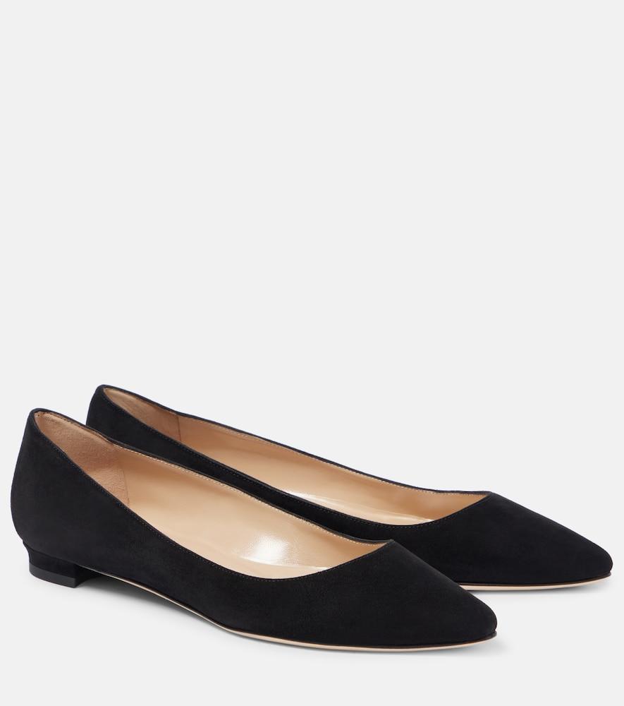 manolo blahnik bb suede ballet flats