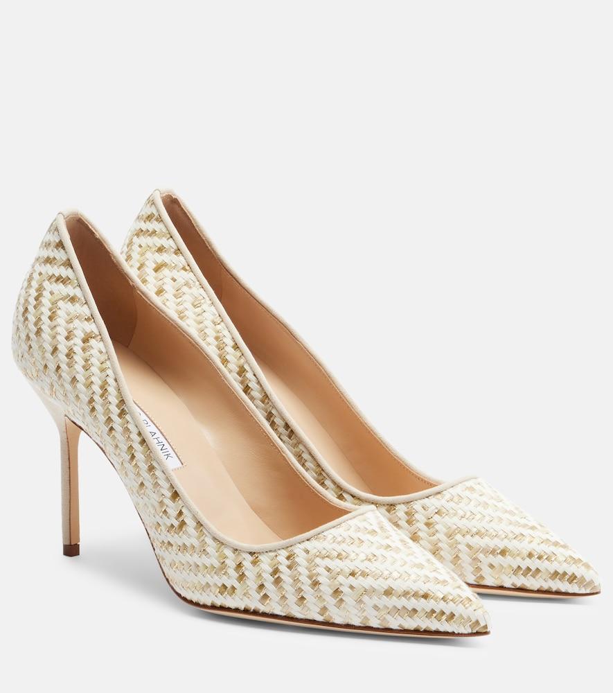 manolo blahnik bb woven pumps