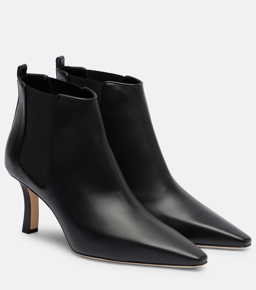 manolo blahnik dildaltra 70 leather ankle boots