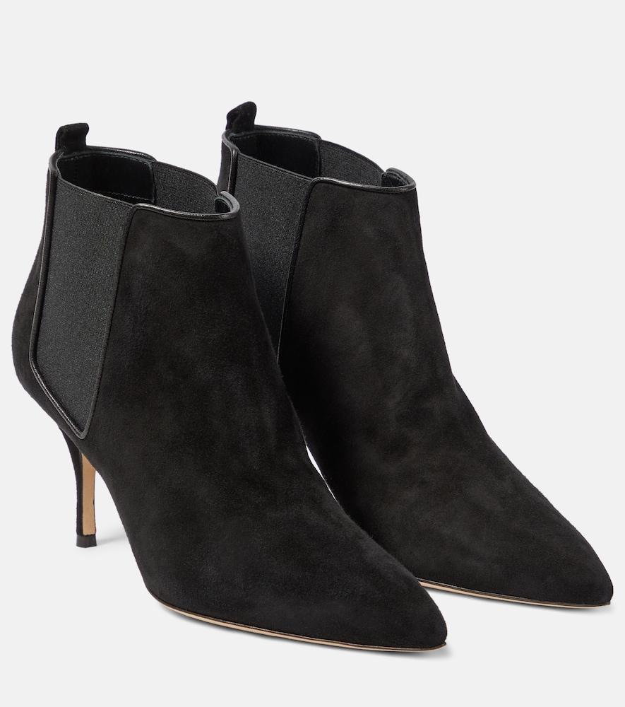 manolo blahnik dildi otto suede ankle boots