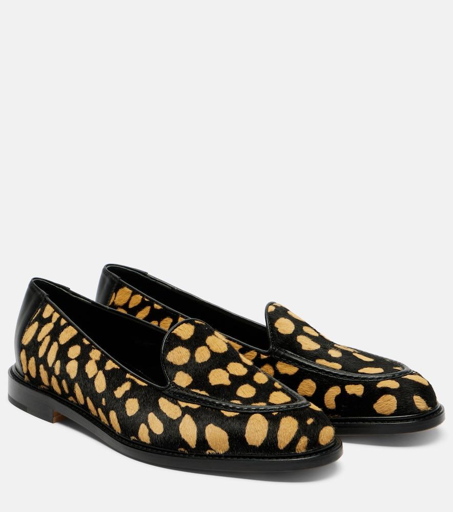 manolo blahnik maxy calf hair loafers