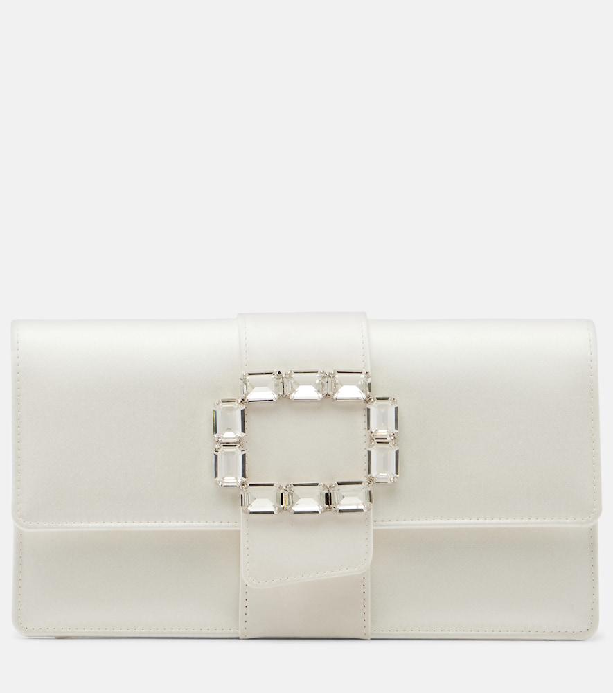 manolo blahnik maycapjou embellished satin clutch