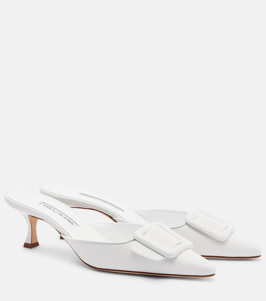 manolo blahnik maysale 50 leather mules