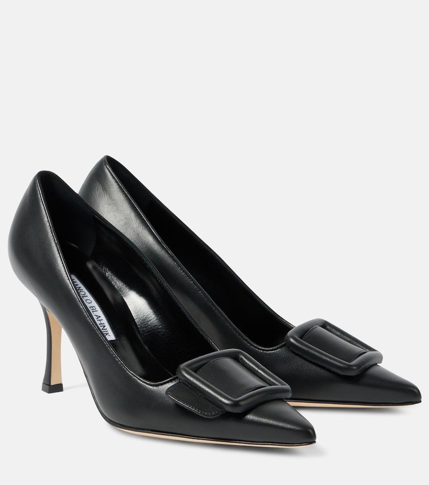 manolo blahnik maysale 70 leather pumps