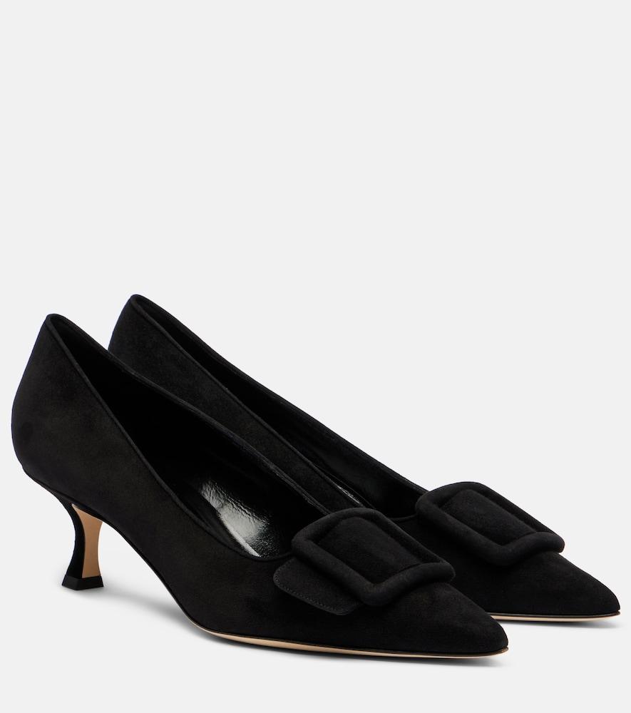 manolo blahnik maysalepump 50 suede pumps