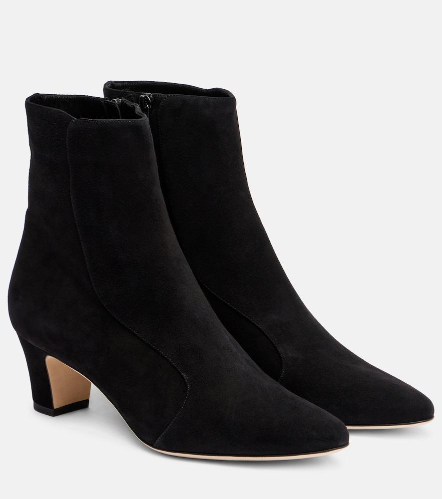 manolo blahnik myconia 50 suede ankle boots