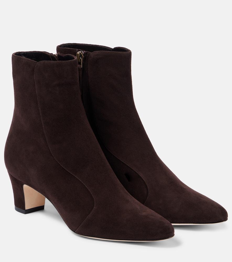 manolo blahnik myconia 50 suede ankle boots