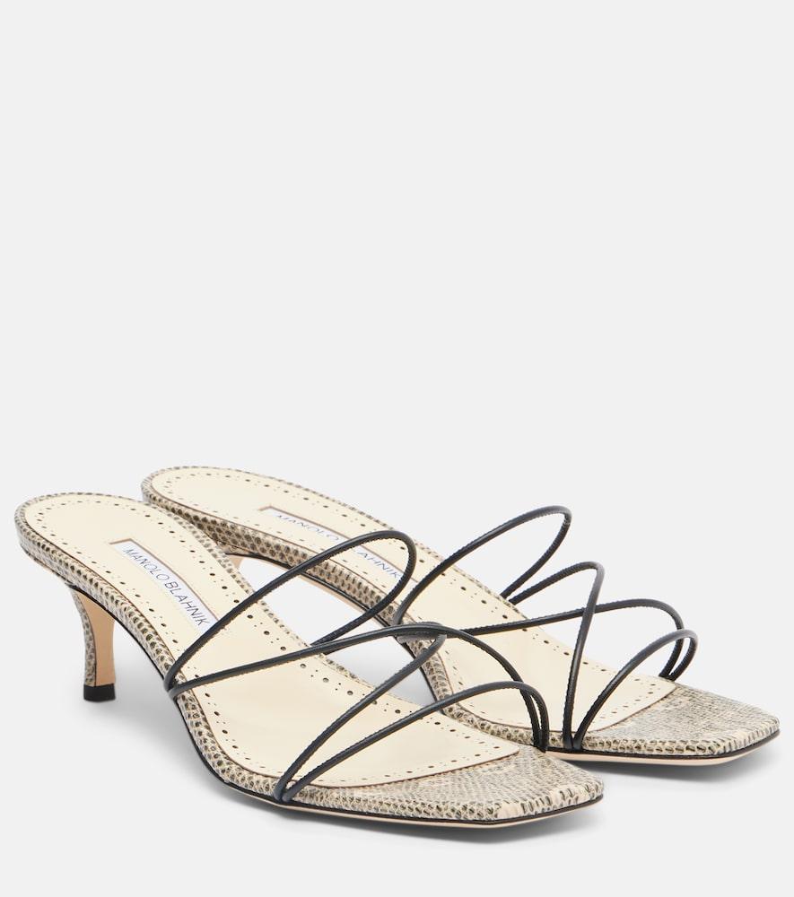 manolo blahnik ninfe 50 snake