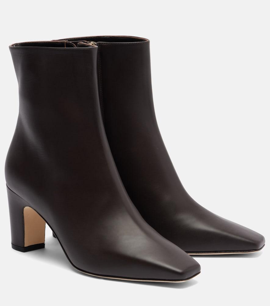 manolo blahnik ofaralo 70 leather ankle boots