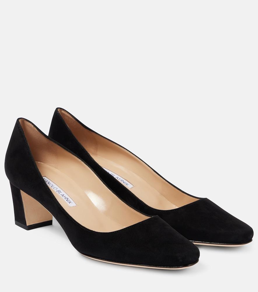 manolo blahnik okkatopla 50 suede pumps