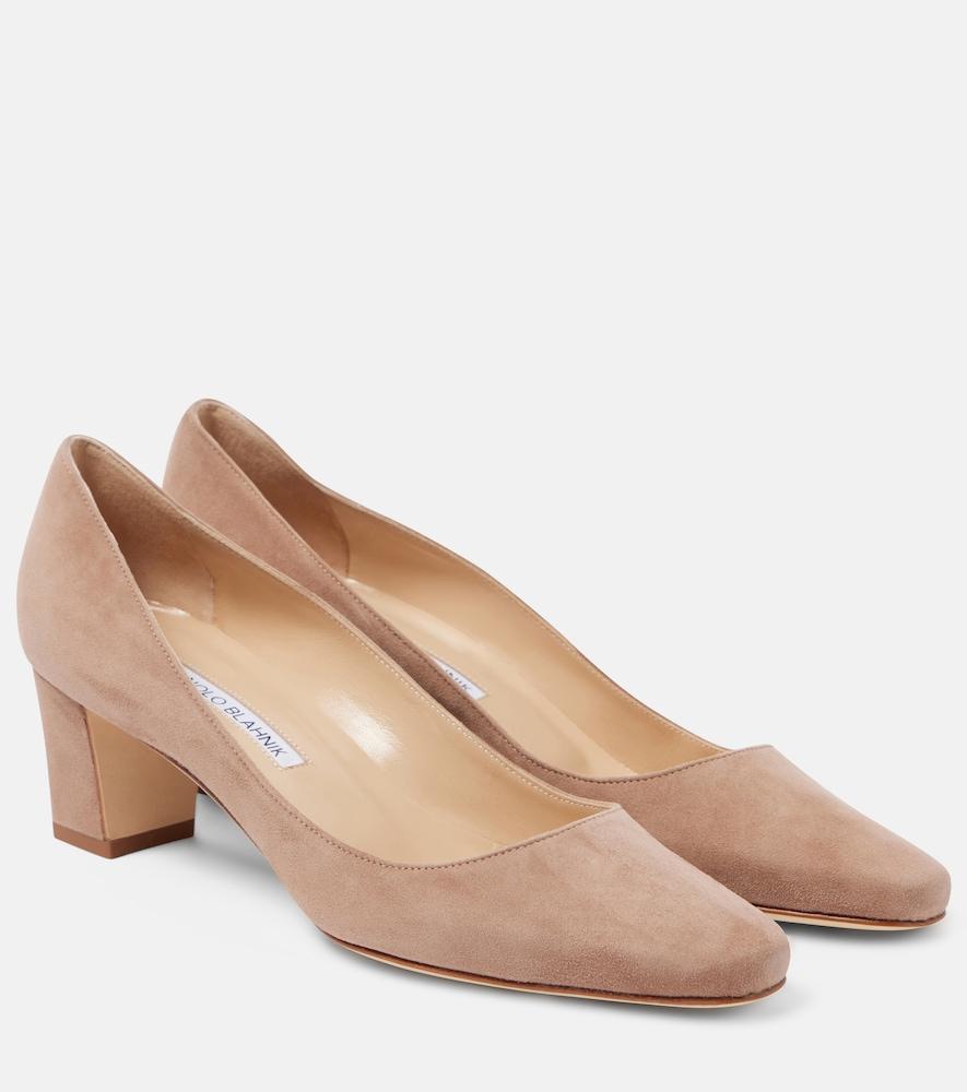 manolo blahnik okkatopla suede pumps