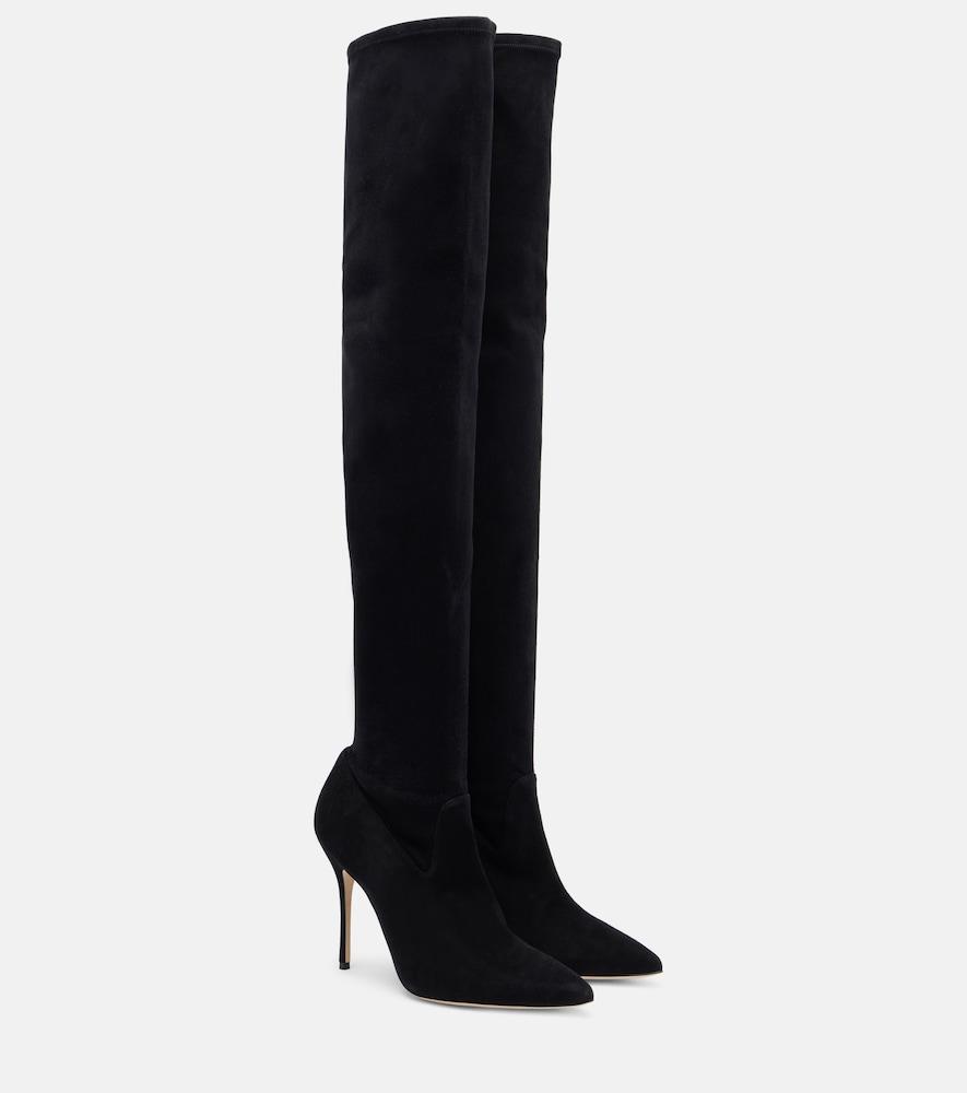 manolo blahnik pascalarehi 105 suede over