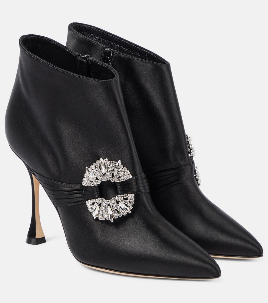 manolo blahnik prabina 105 embellished ankle boots