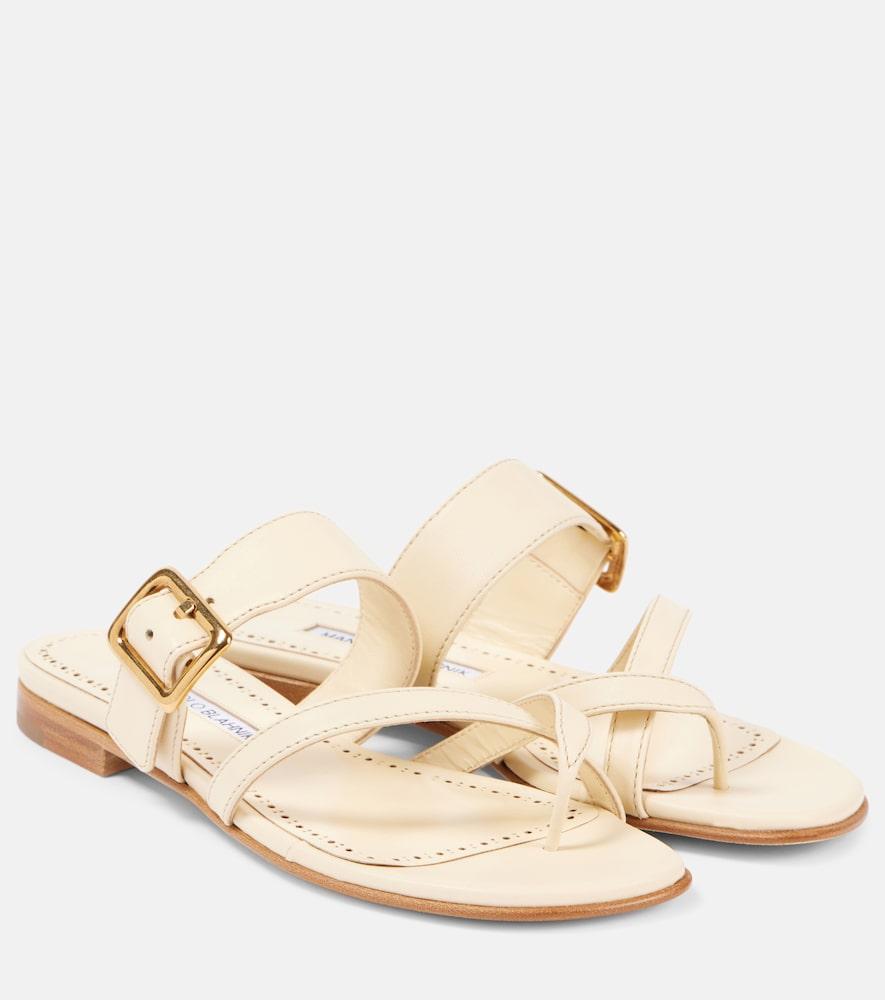 manolo blahnik thalusa 10 leather sandals