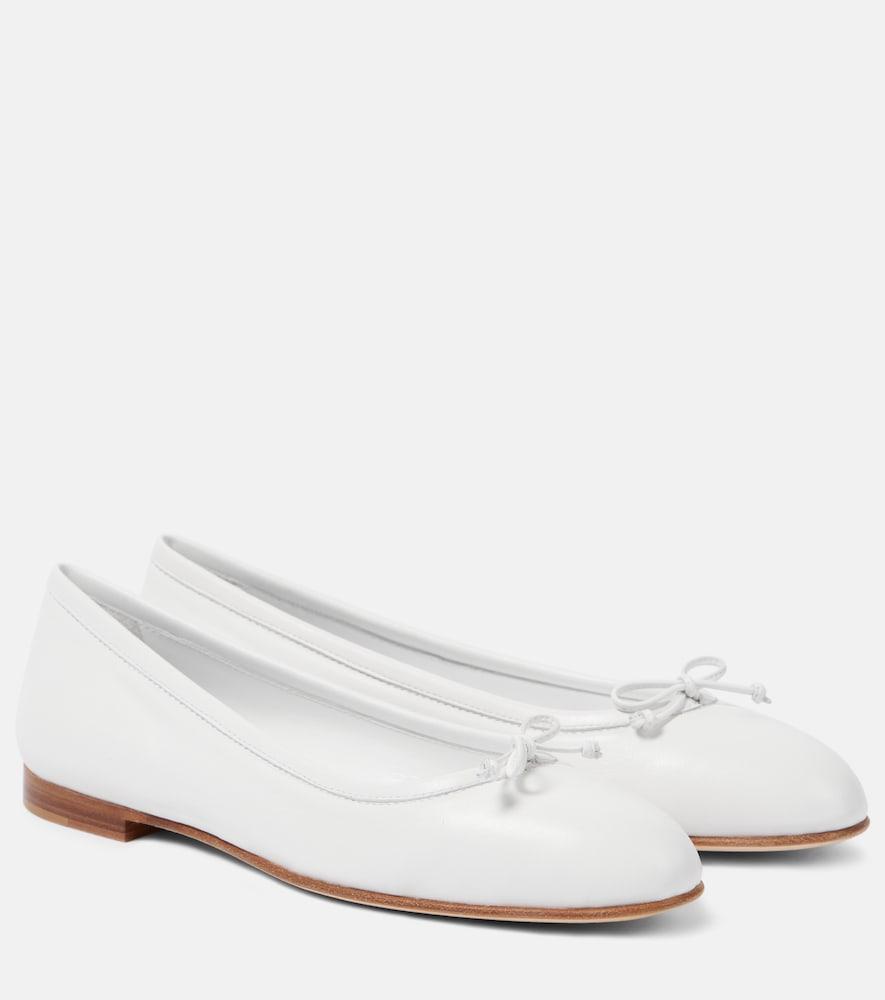 manolo blahnik verallii leather ballet flats