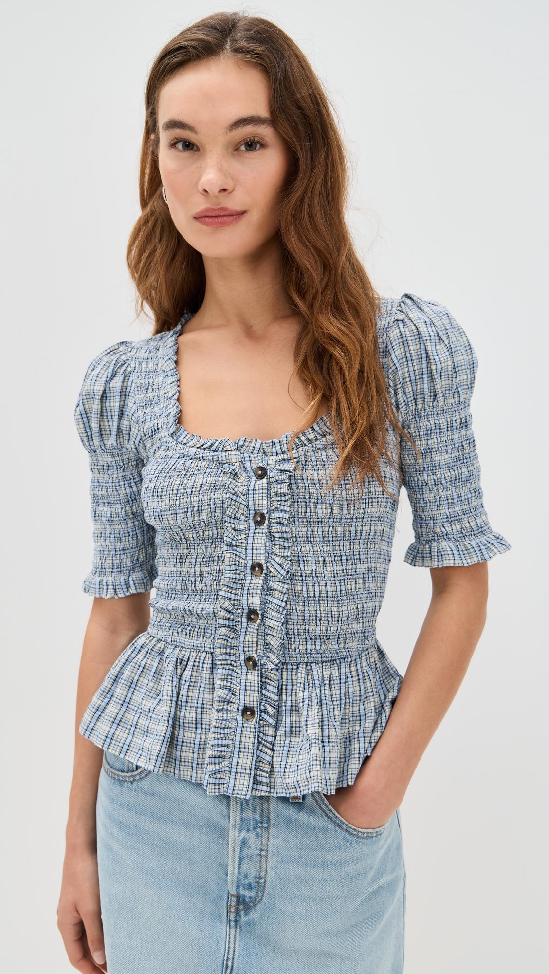 mansi shirred blouse