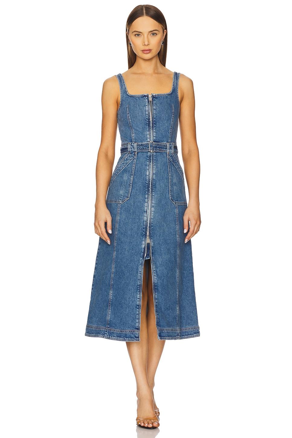 manson sleeveless belted midi dress