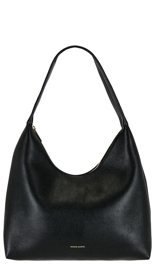 mansur gavriel candy hobo bag in black.