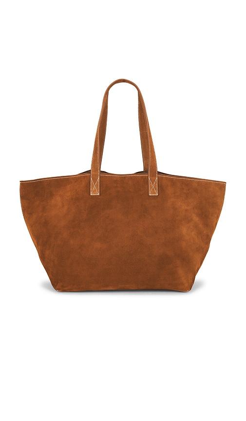 mansur gavriel caryall tote bag in tan.